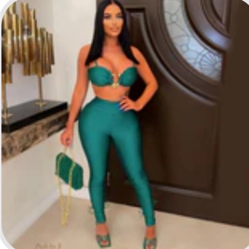 Paola Leggings Set (Green)